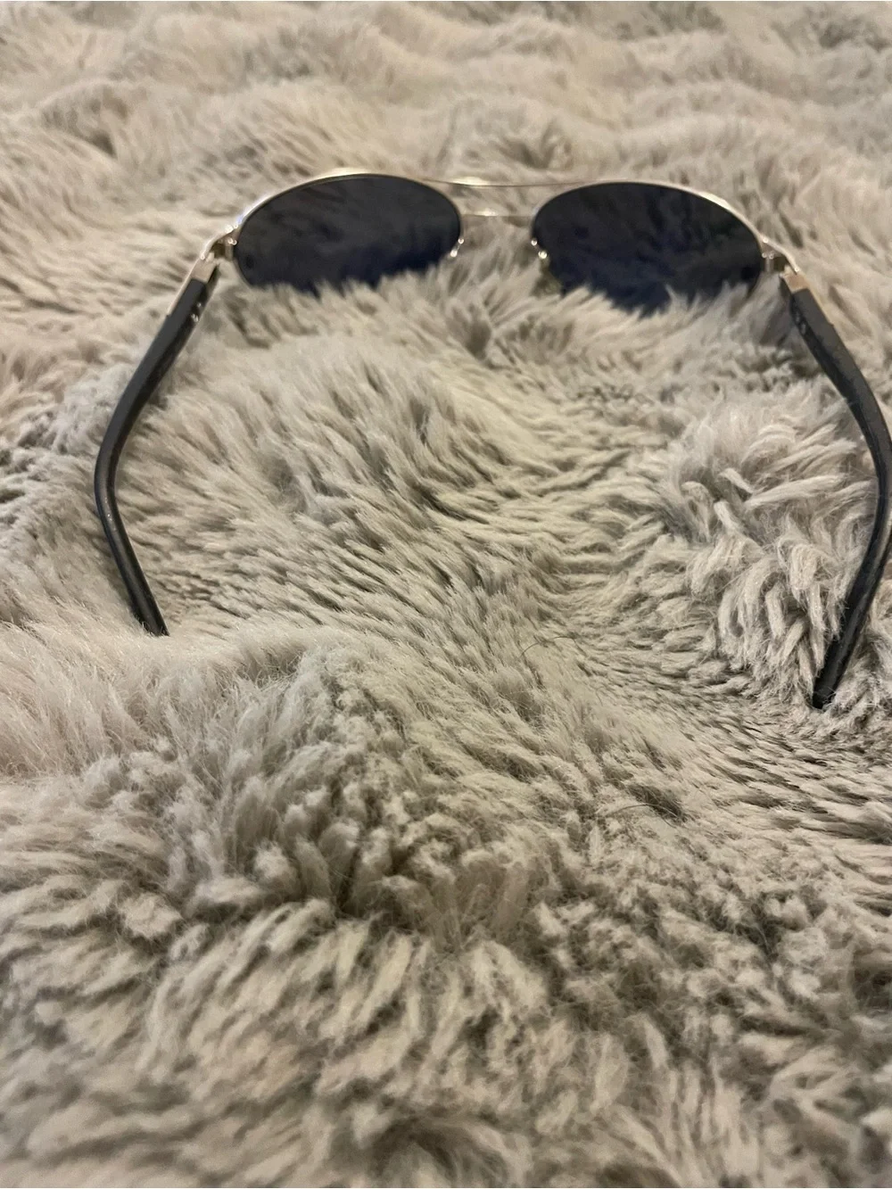 Vintage Cartier Women's Silver Frame Black Lens Aviator /Navigator Sunglasses